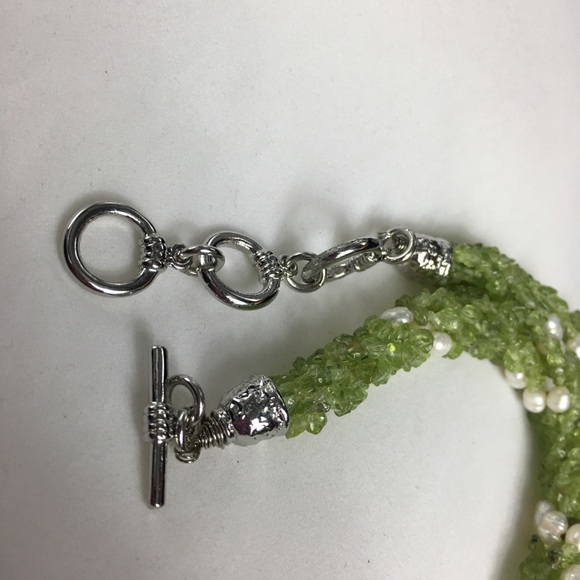 Peridot & Pearl Beaded Necklace & Earring Set - Picture 8 of 8